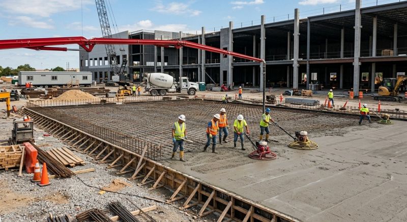 Commercial Slab Construction in Arlington, VA