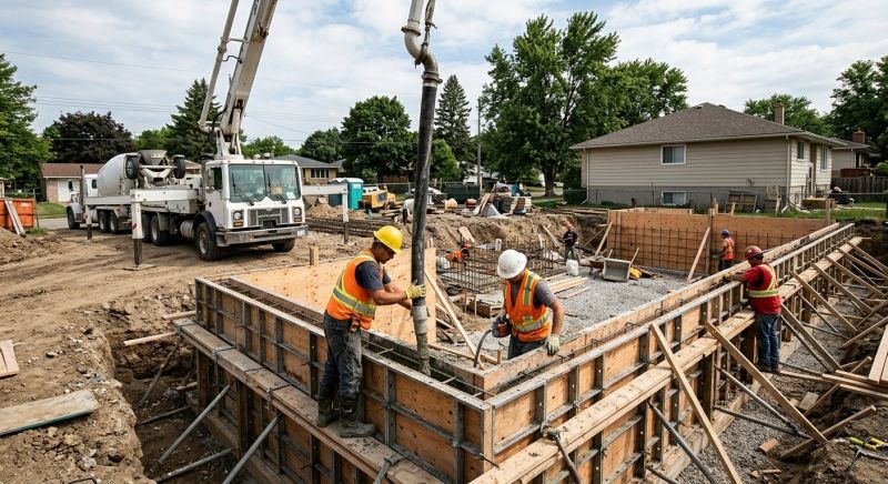 Foundation Wall Pouring in Owings, MD
